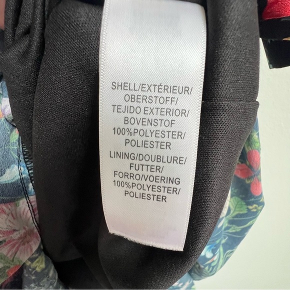 Adrianna Papell Button Collared Dress size 6 floral Bloom wedding Ruffle Money - Picture 8 of 12